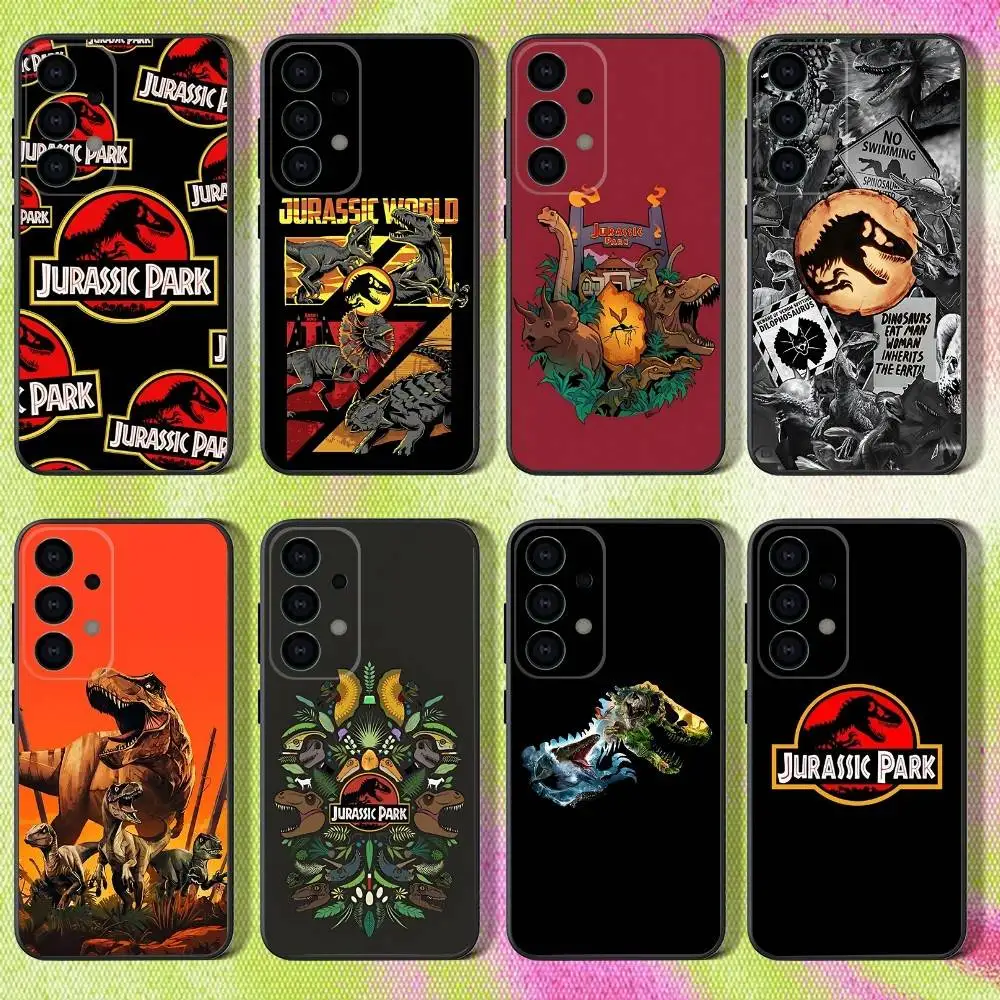 

J-Jurassic Park Dinosaur World Phone Case For Samsung S25,S24,S21,S22,S23,S30,Ultra,S20,Plus,Fe,Lite,Note,10,9,5G Black Cover
