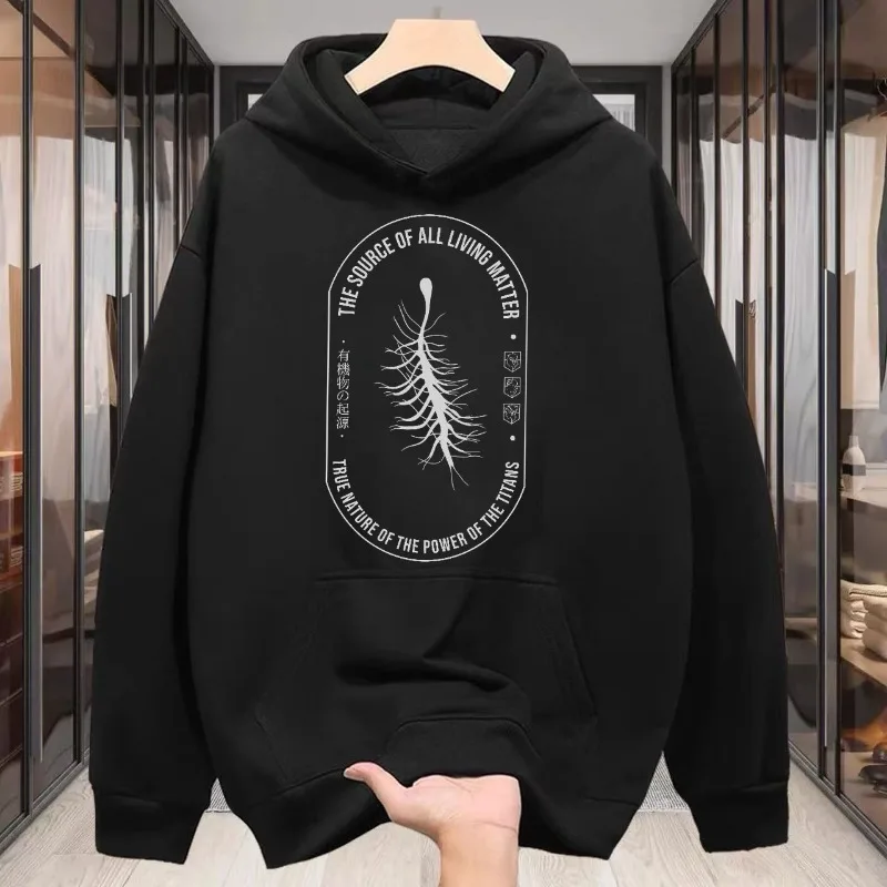 

Attack Giant Hallucigenia, осенне-зимняя толстовка с капюшоном, японское аниме, периферийные устройства в стиле Харадзюку, топ с длинными рукавами Y2k