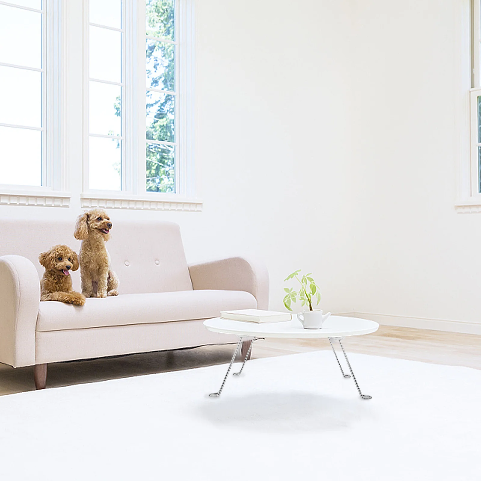 

4pcs Metal Folding Table Legs Replacement Iron Desk Feet Home Computer Table Leg Thickened Stable Silver Bed Student Desk