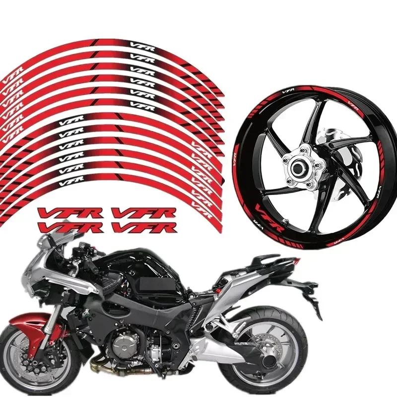 For Honda VFR VFR750 VFR800 VFR1200 VFR1200F Motorcycle Parts Contour Wheel Decoration Decal Sticker - D Motor