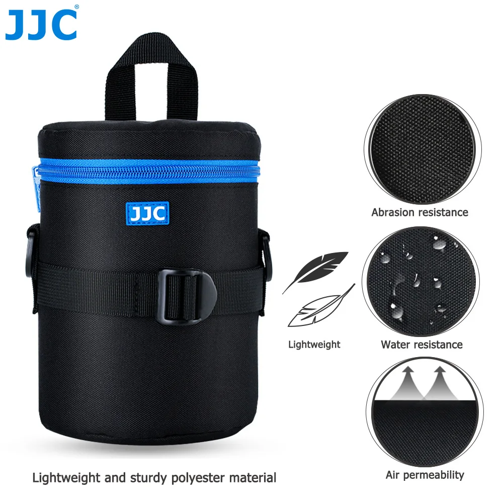 JJC Thick Camera Lens Case For Nikon Sony Fujifilm Olympus Panasonic DSLR Mirrorless Water Resistant Camera Lens Protective Bag