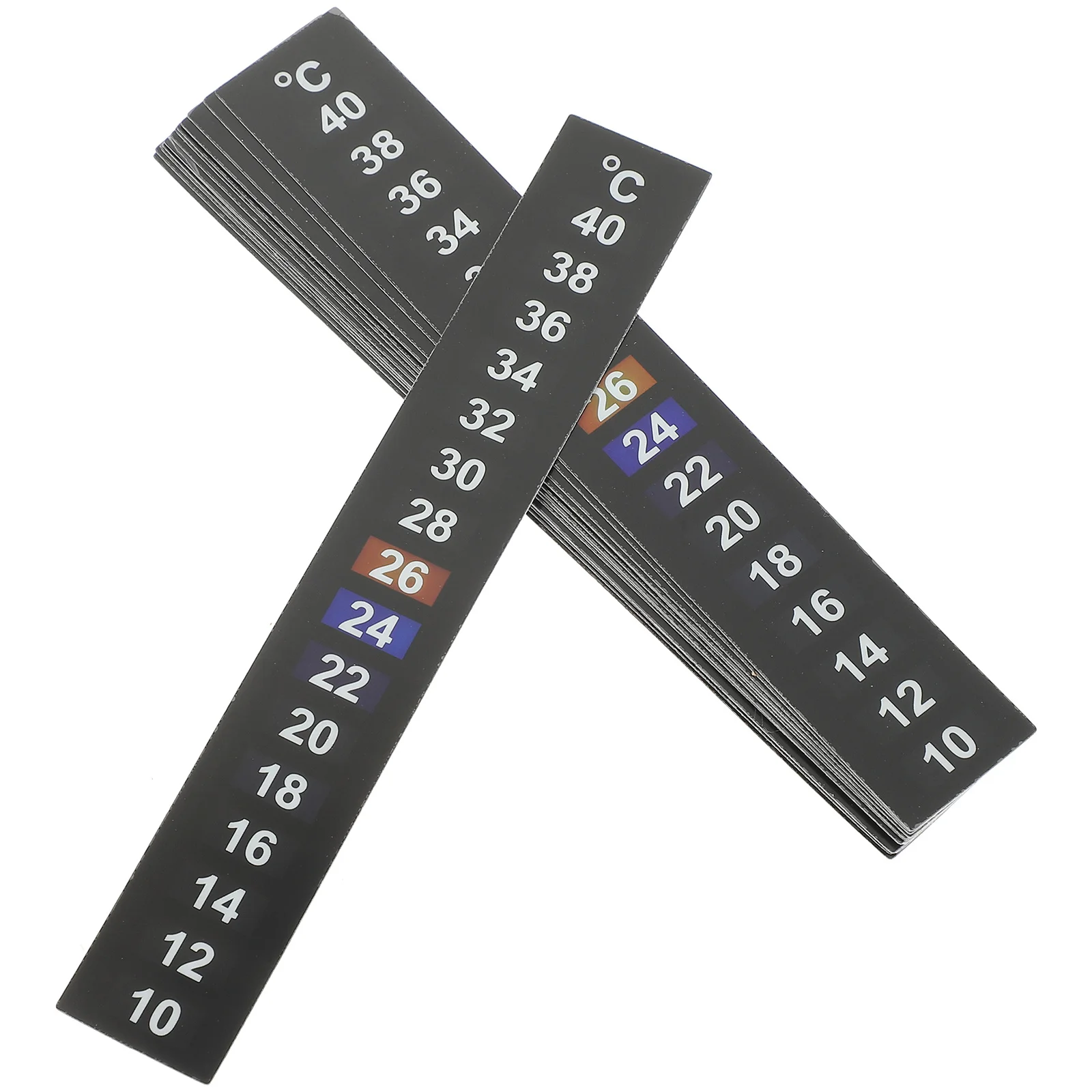 

15Pcs Liquid Crystal Thermometer Strip Special Discoloration Temperature Measuring Strip for Fish Tank Aquarium Indoor