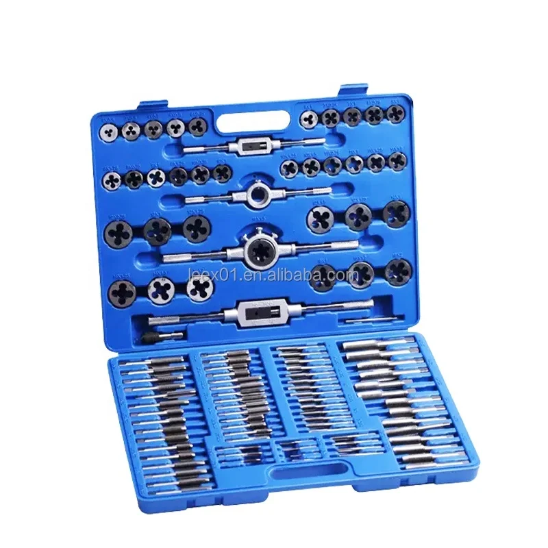 

110 PCS TAP&DIE SET Metric System Hand Tap Thread Tapping Tool 110 Pcs Metric Tap and Professional Die Set