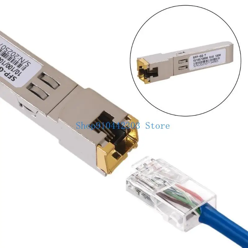 L4MD SFP Modul RJ45 Switcher 1000Base 10/100/1000M SFP ke RJ45 Modul Ethernet Tembaga Gigabit SFP Transceiver Adapter