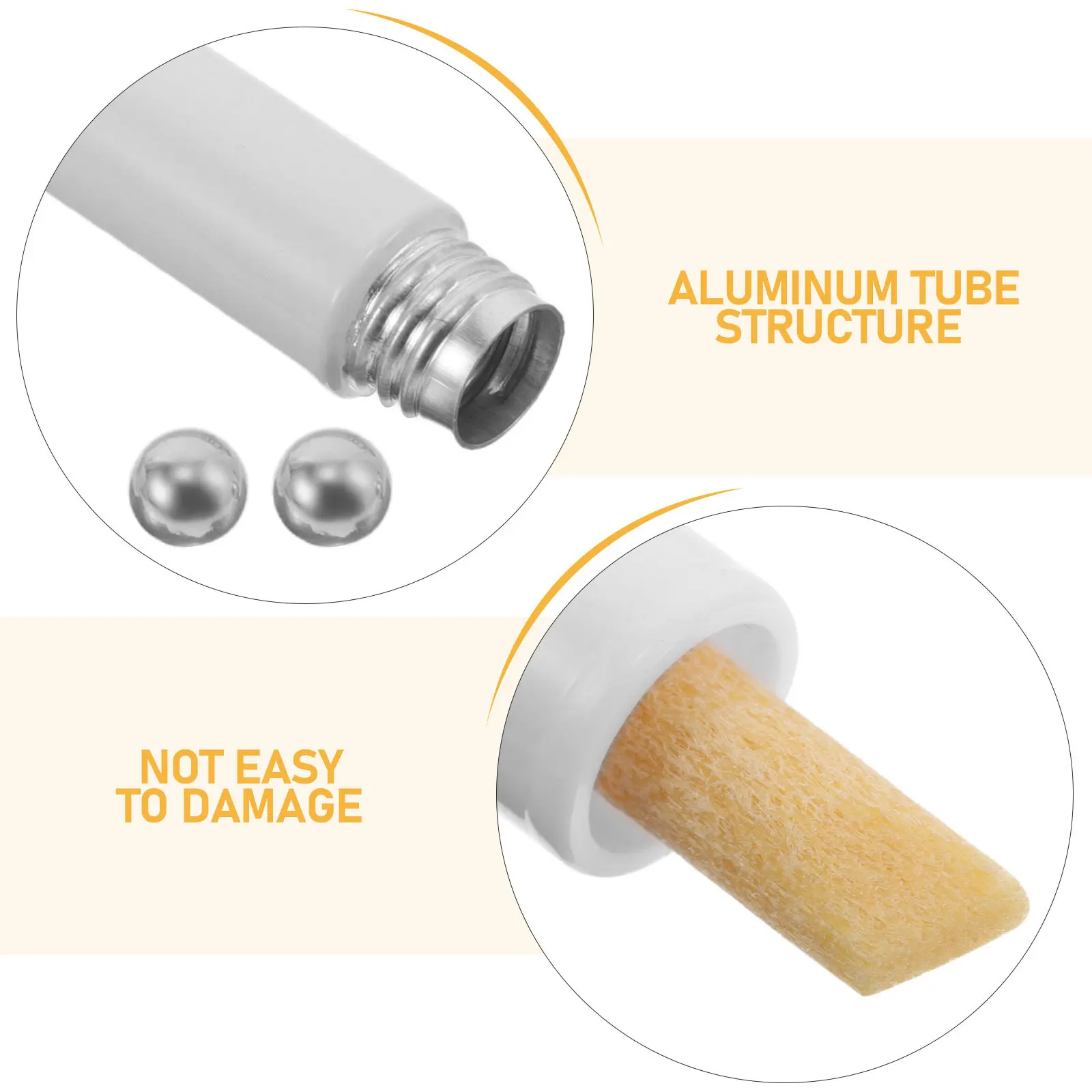 

10Pcs Aluminum Tube Oil Paint Markers Empty Refillable Paint Pens Fine Tip 4.5mm Blank Fillable Markers for Graffiti Drawing