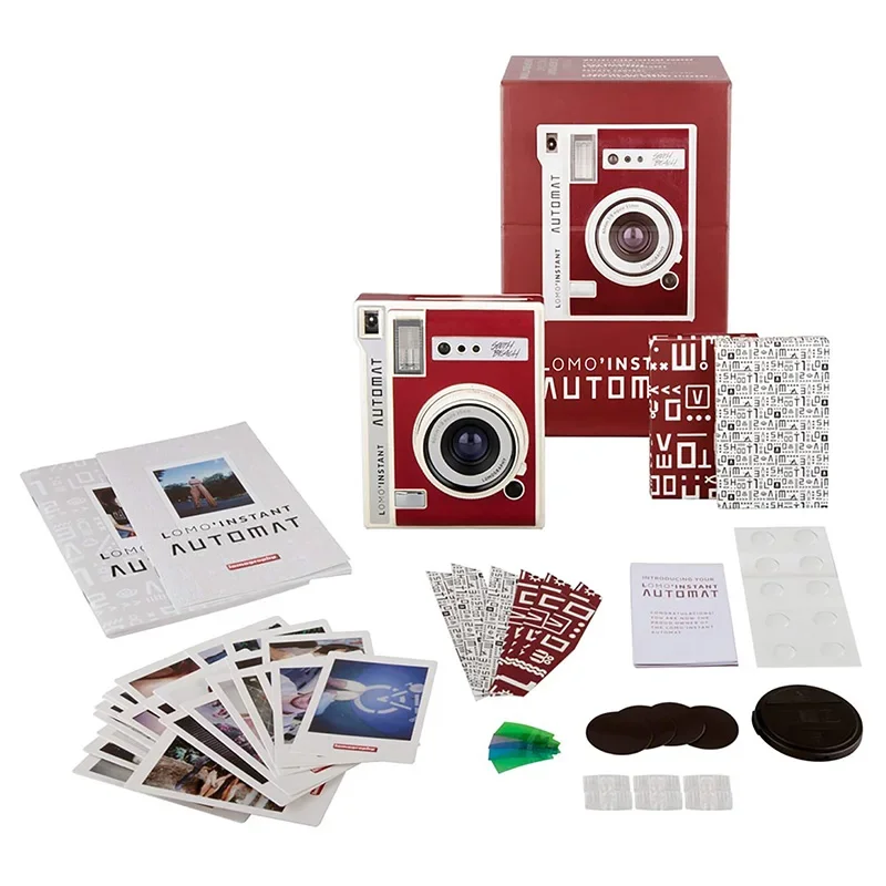 LOMOGRAPHY Lomo\'Instant Automat Camera Auto Metering Vintage Red Leather Edition Standalone