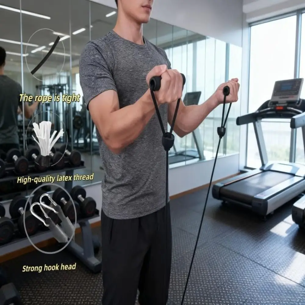 1 Pair with Handle Fitness Resistance Bands Detachable Multi-purpose Strength Training Bands Durable Home Gym Bands Workout