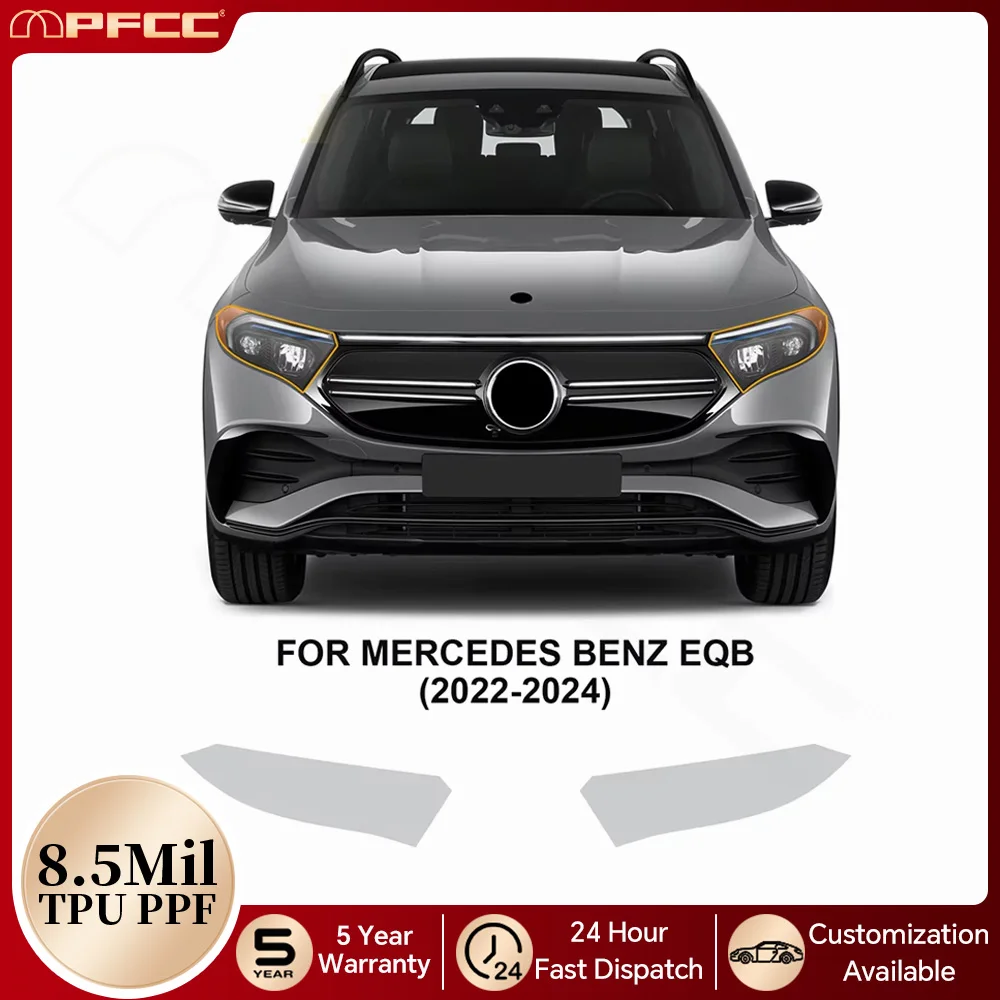 

For Mercedes EQB 2022-2024 Headlight Rearview TPU Protective Film Pre-cut PPF Clear Bra Anti-scratch Resistant Invisible Cover