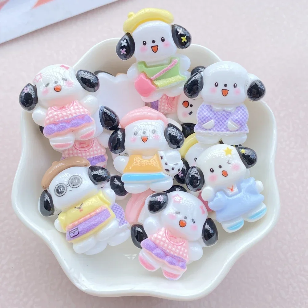 10 Stuks Hars Kawaii Cartoon Halloween Puppy Flatback Steen Decor Plakboek Diy Boog Beeldje Accessoires Sieraden Maken Ambachten