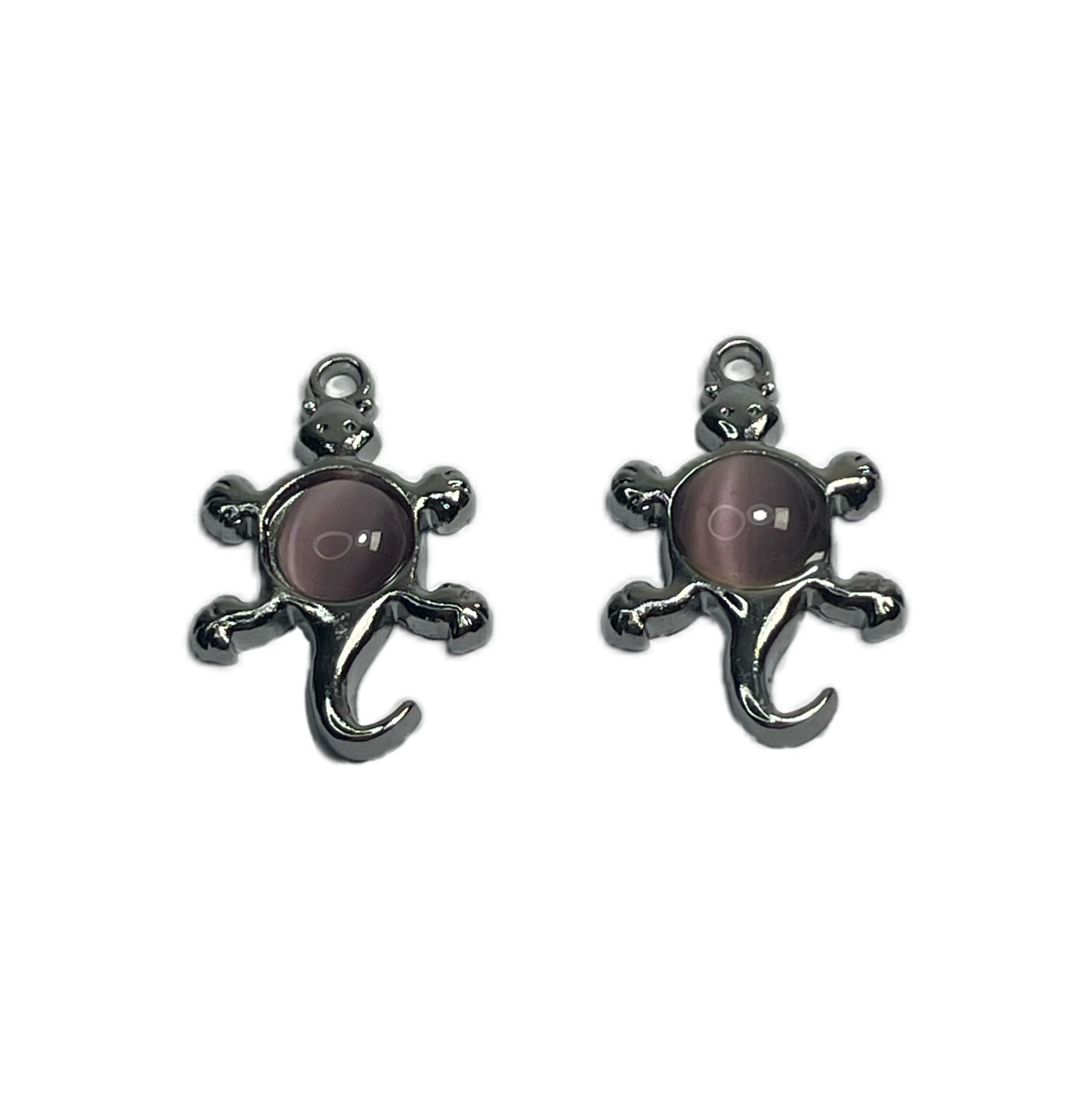 10pcs 30mm*19mm Sweet Cool Style Niche Personality Purple Turtle Pendant Handmade Diy Necklace Accessories W0005