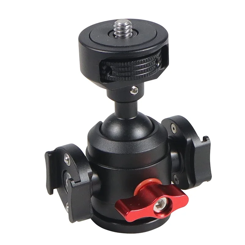 범용 삼각대 헤드 360 °   디지털 SLR 카메라용 구형 파노라마 헤드 표준 1/4인치 나사 인터페이스 볼헤드 어댑터