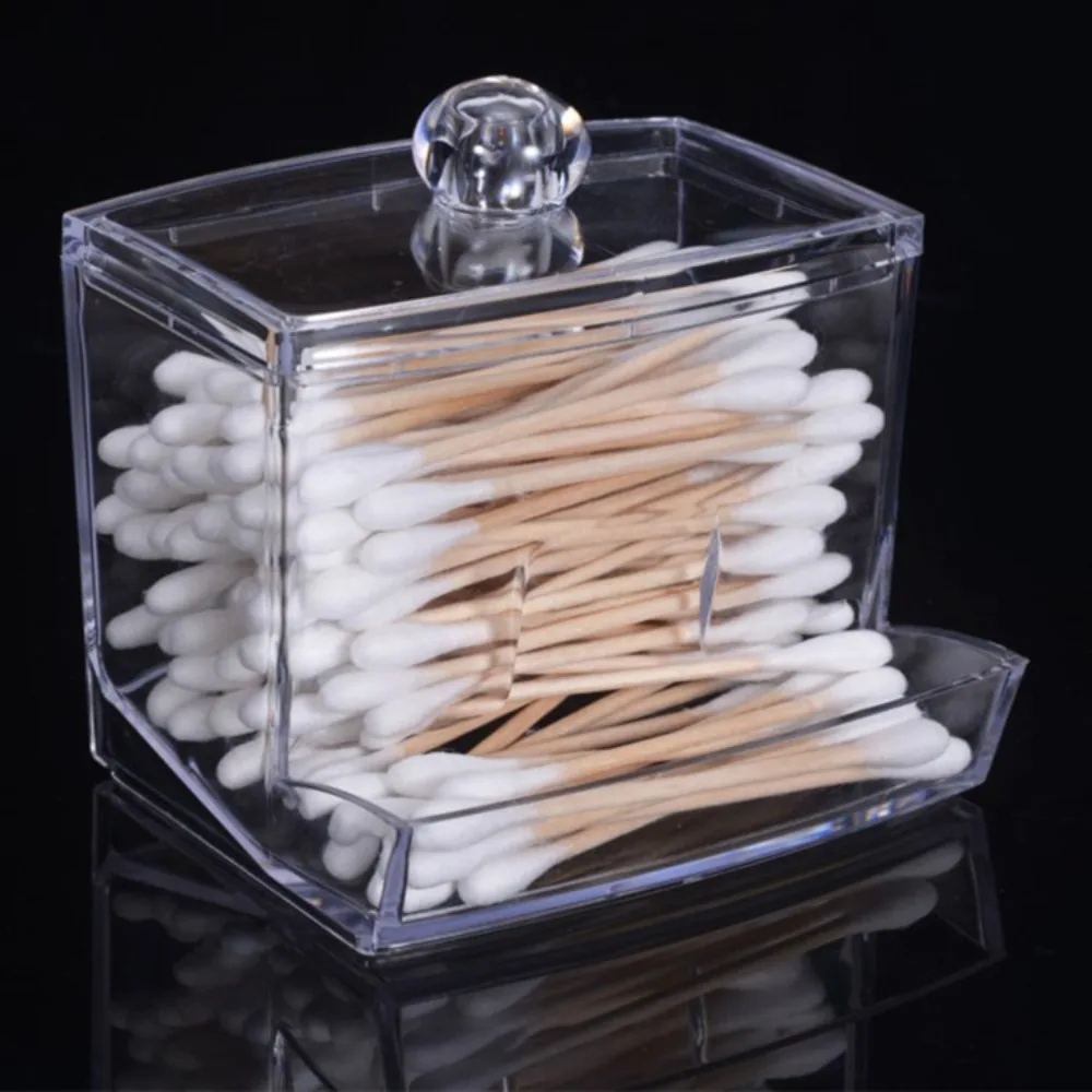 Storage Plastic Plastic Makeup Case Jewelry Storage Box Canister Organizer Cotton Swab Storage Box Cotton Swab Box