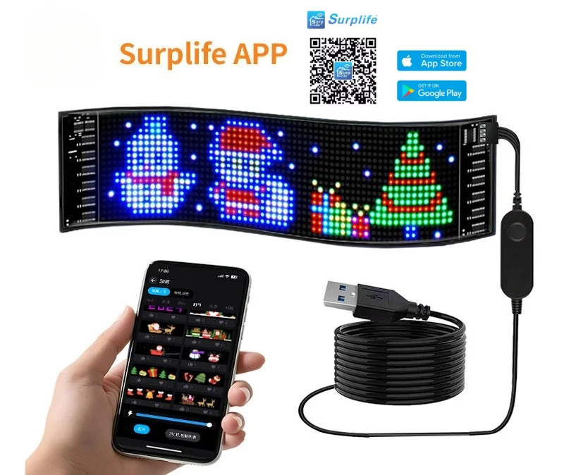 

Автомобильный дисплей, светодиодный AD Devil Eye, пиксельная панель, экран, прокрутка сообщений, вывеска, ультратонкая мягкая гибкая подсветка управления приложением