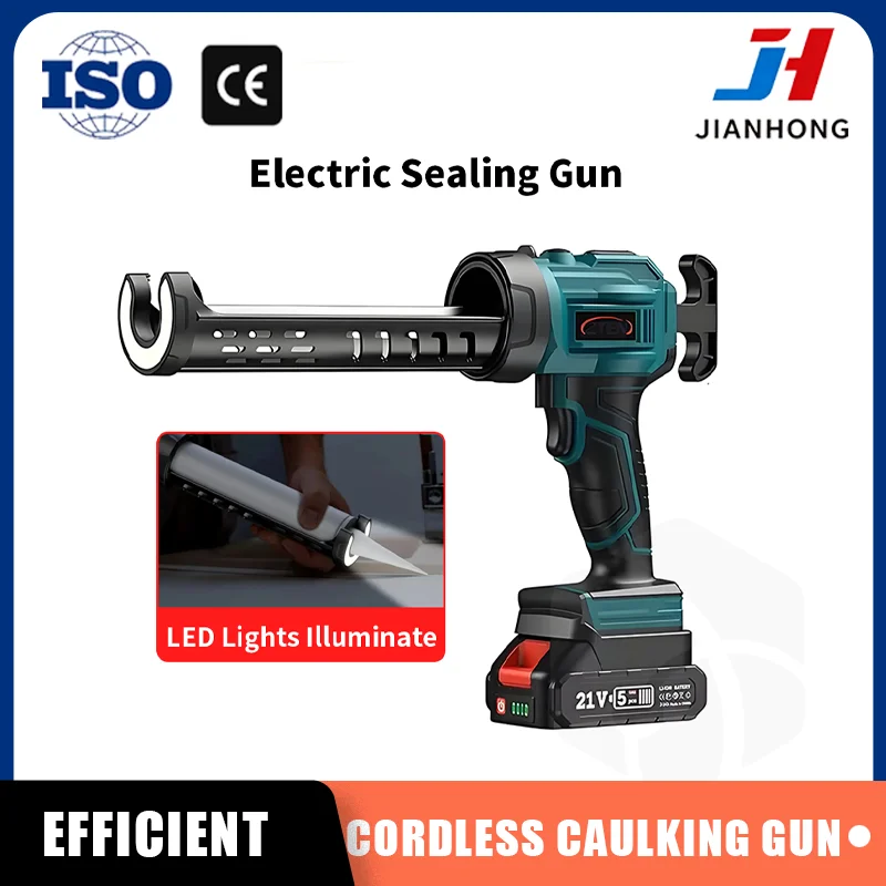 

Беспроводной электрический пистолет JH со светодиодной подсветкой, совместимый с аккумулятором Makita 21 В, силиконовый герметик, инструмент для наполнения и запечатывания