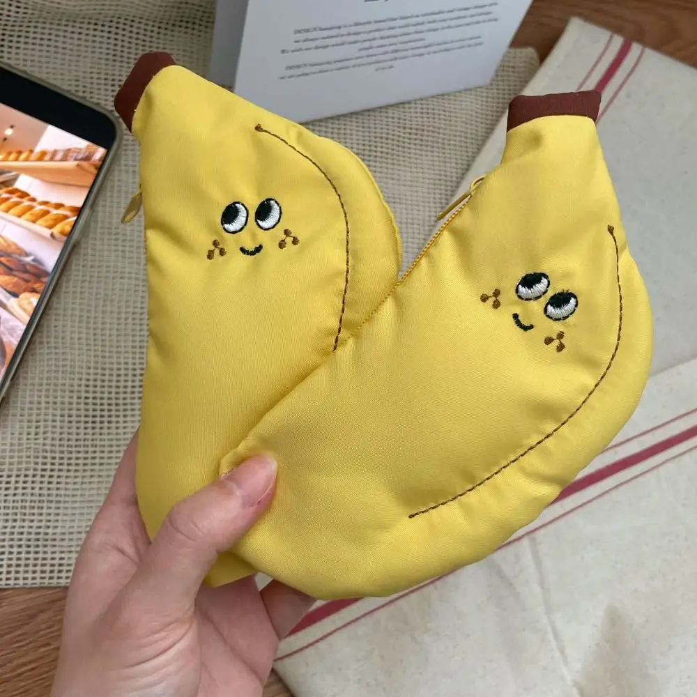 Coin Pouch Canvas Coin Purse Coin Bag Korean Style Banana Wallet Small Wallet Mini Storage Bag Earphone Storage Bag Children