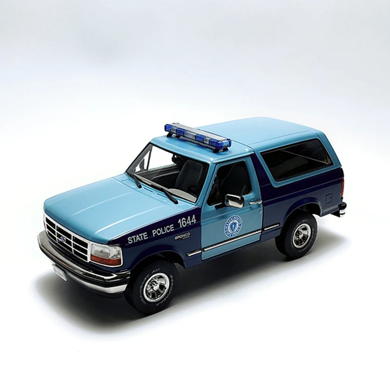 

1:18 Scale Diecast Alloy Ford BRONCO Police Vehicle Toys Cars Model Classics Adult Collectible Souvenir Gifts Static Display