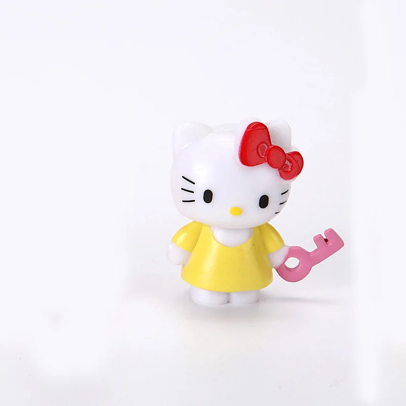 6 stks Hello Kitty Bell Pop Leuke Cartoon Speelgoed Thuis Boeket Pop Desktop Accessoires Reizen Vrouwen Levert Student Gift Groothandel