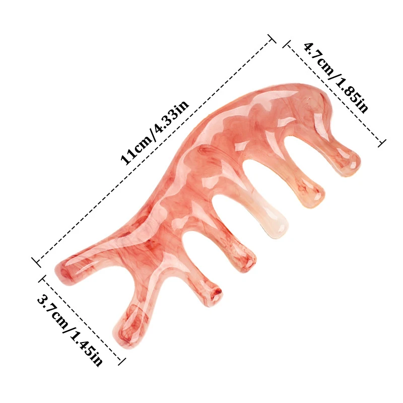 【XHB】 1 peça de resina de desenho animado corpo nariz couro cabeludo meridiano massagem pente terapia de acupuntura circulação sanguínea pente de cabelo antiestático
