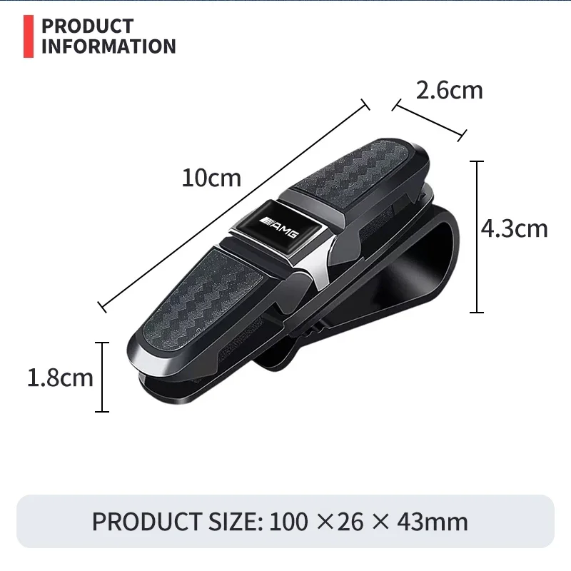 Auto Glasses Holder Portable Ticket Card Clamp Car Sun Visor Sunglasses Clip For Mercedes Benz AMG GLE GLS CLS GLC CLA GLA