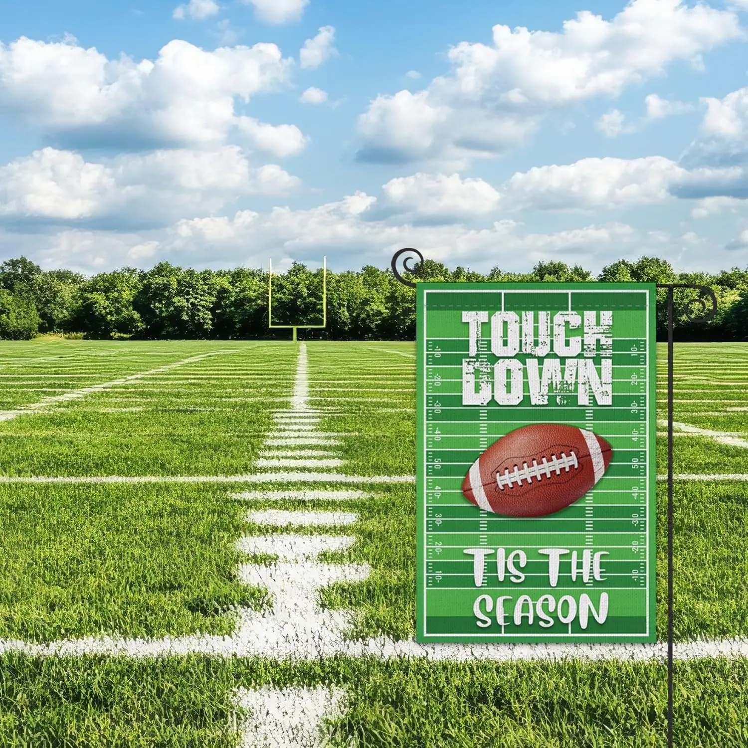 Football Garden Flag 12 X 18 Inch TouchDown Game Day Double Sided Rugby Yard Flag Tis The Season American Football Outside H LLX
