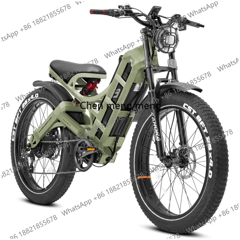 Pro 48V 60Ah Maßgefertigtes Motorisiertes Elektrofahrrad Großes Hybrid-Elektrofahrrad mit Großer Reichweite EU-Lager Camping E-Bike