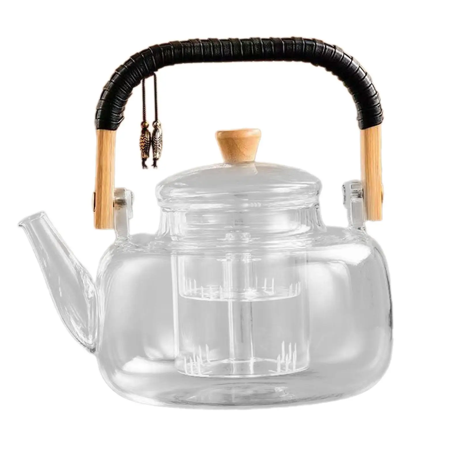 Glass Kettle Glass Tea Infuser Versatile Easy Clean with Handle Glass Teapot Tea