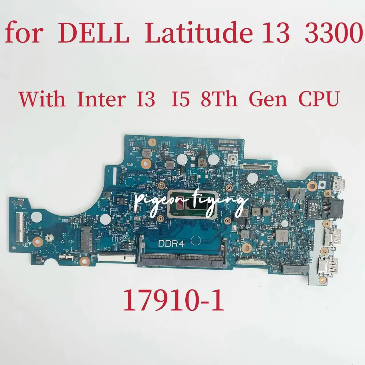 

Материнская плата 17910-1 для ноутбука Dell Latitude 13 3300, Материнская Плата ЦП: I3-7020U I3-8130U 100%, тест ОК