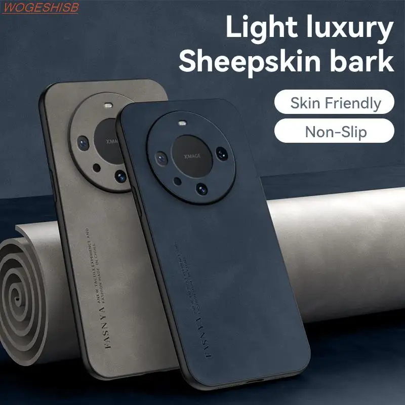Funda de piel de oveja de lujo para Huawei Mate 60 50 50E 20 20X 10 Pro Y6 Y7 Y9 Y6p Y7p Y8p Y9s Y7a Y9a Funda de piel suave