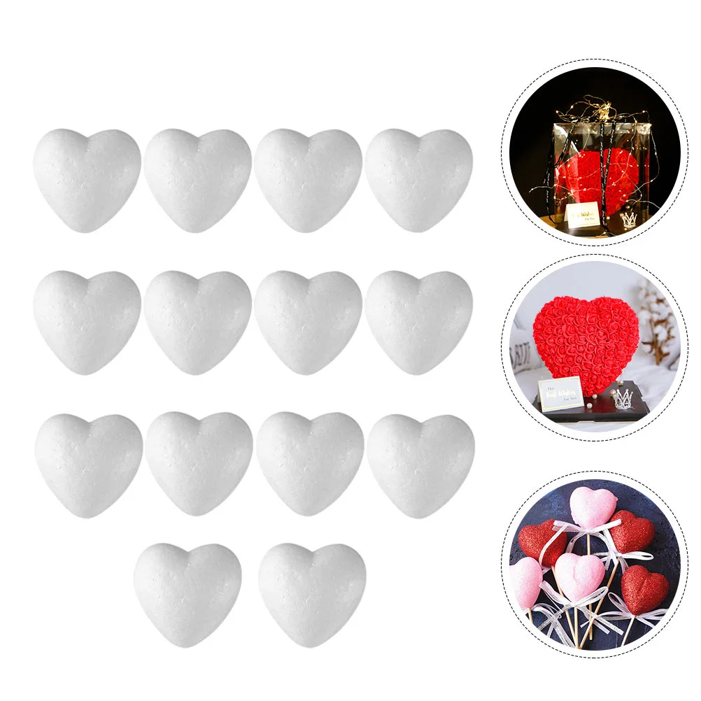 14 Pcs Bubble Heart DIY Wedding Decorations Foam Model for Modeling Flower Heart-Shaped Crafts