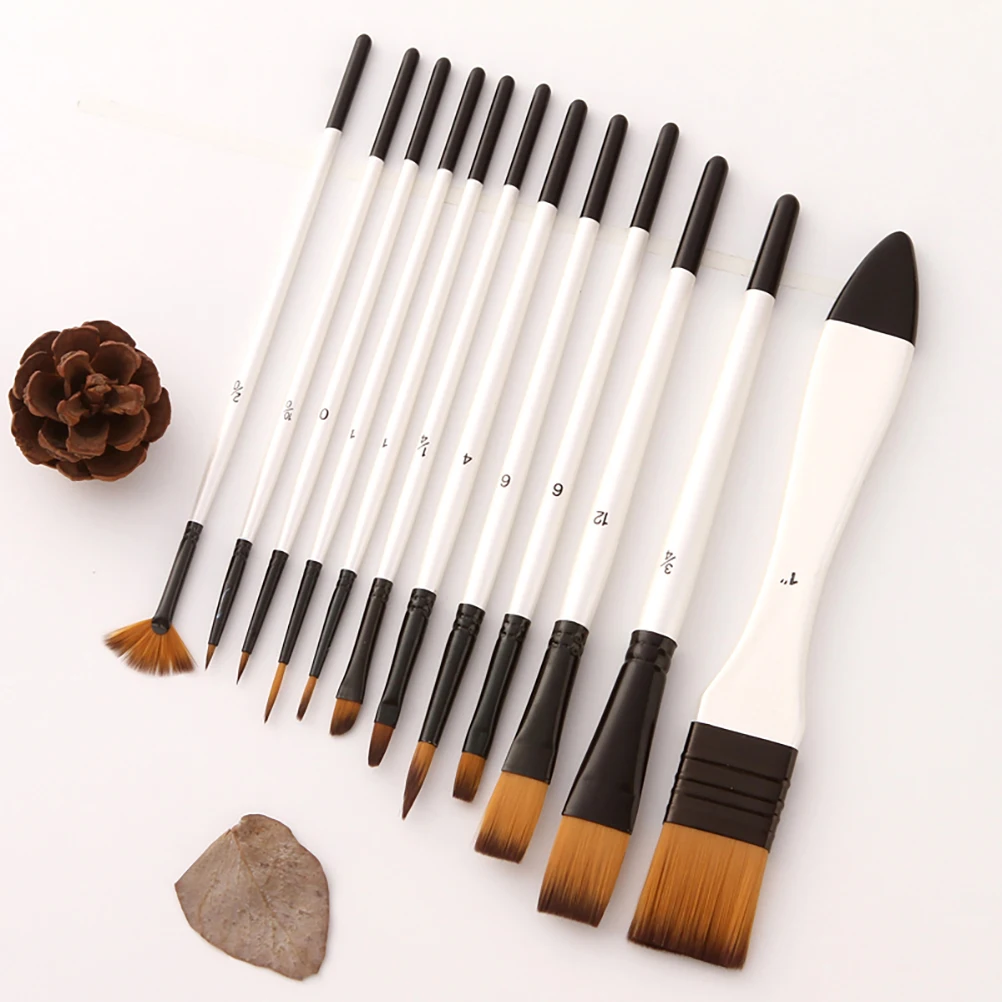 

1 Set Oil Watercolor Brush Painting Pens Gouache Acrylic Nylon Hair Art Paint Set For Kids Diy Graffiti Drawing Professional