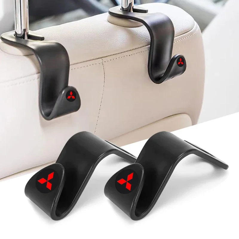 1/2pcs Universal Car Seat Hook Multifunctional Storage Hanger For Mitsubishi Outlander Pajero Eclipse ASX Lancer Space Delica Ex