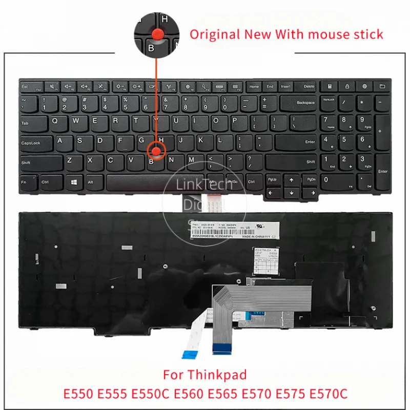 

Новая американская клавиатура для ноутбука Thinkpad Lenovo E550 E555 E550C E560 E565 E570 E575 E570C