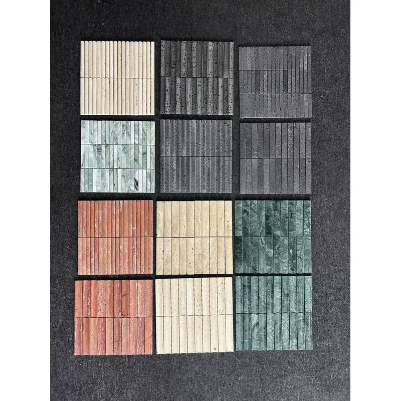 Fluted Marble Flat Tile Polished Flat Design Solution Living Room Wall Decoration Natural Stone Waterproof Function