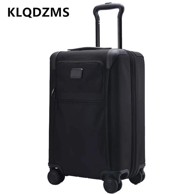 Imagem -05 - Klqdzms-universal Mudo Roda Mala Oxford Cloth Trolley Case Boarding Box Rolamento Bagagem de Mão 20 24 Alta Qualidade