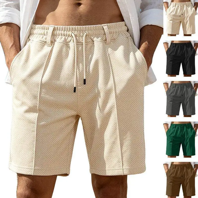 Casual Breathable Mesh Shorts Drawstring Beach Pants Loose Fit Summer Sporty Neutral Wide Leg Five Tenths Length