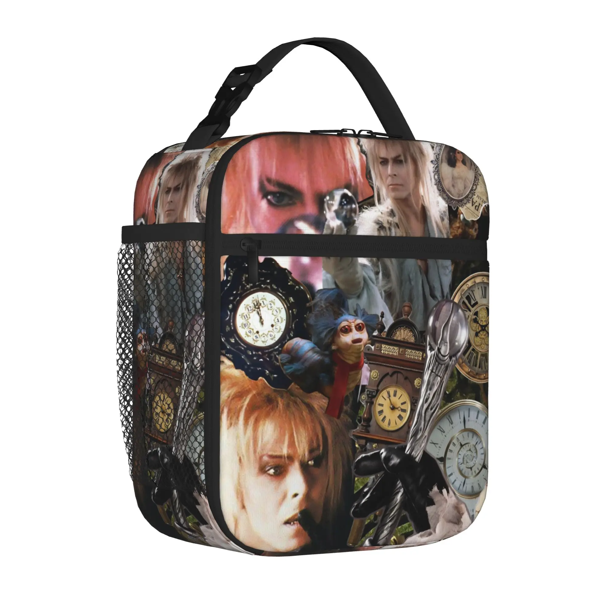 Labyrinthes Jareth the-Goblin-King Insulated Lunch Tote Bag Travel Classic Movie Leakproof Thermal Cooler Large Size Food Bag