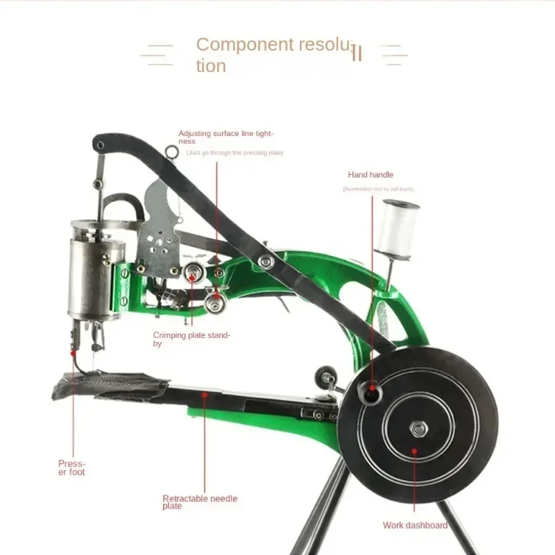 Shoe Repair Machine Hand Machine Cobbler Manual Mending Cobbler Dual Cotton Nylon Line Shoe Sewing Machine Shoe DIY Cobbler