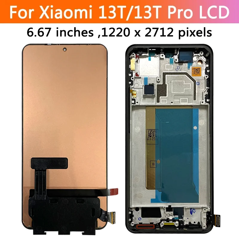 6.67“AMOLED  Mi 13T Display Replace For Xiaomi Mi 13T Pro LCD 2107113SG Display Touch Screen Digitizer Assembly Repair Screen