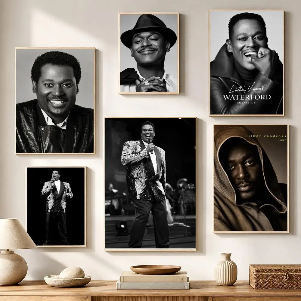 Music RNB Legendary Luther Vandross Poster High-definition waterproof stickers, suitable for home décor,holiday decorations