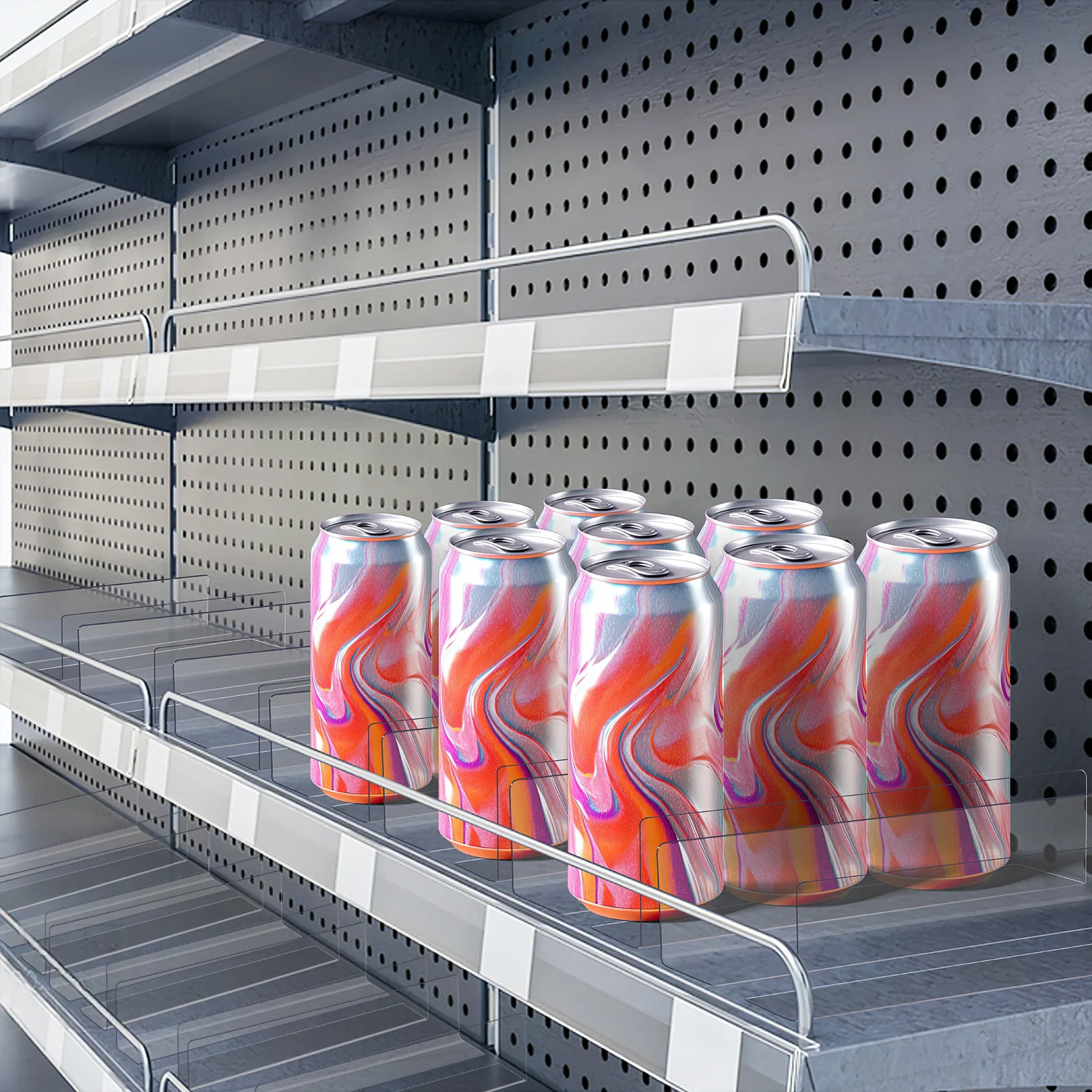 

6pcs L-Shaped Shelf Clear Closet Organizer Plastic Cabinet Baffles Bookshelf Dividers Rack Dividers For Home Store Library Use