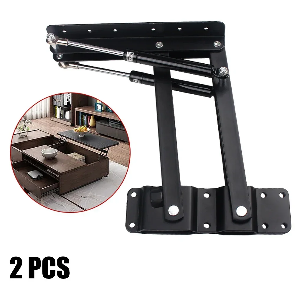 2PCS Lift Up Top Folding Hydraulic Tea Table Hinge Furniture Lift Up Rack For Computer Table Table Lifter Hardware Rack Shelf Ho