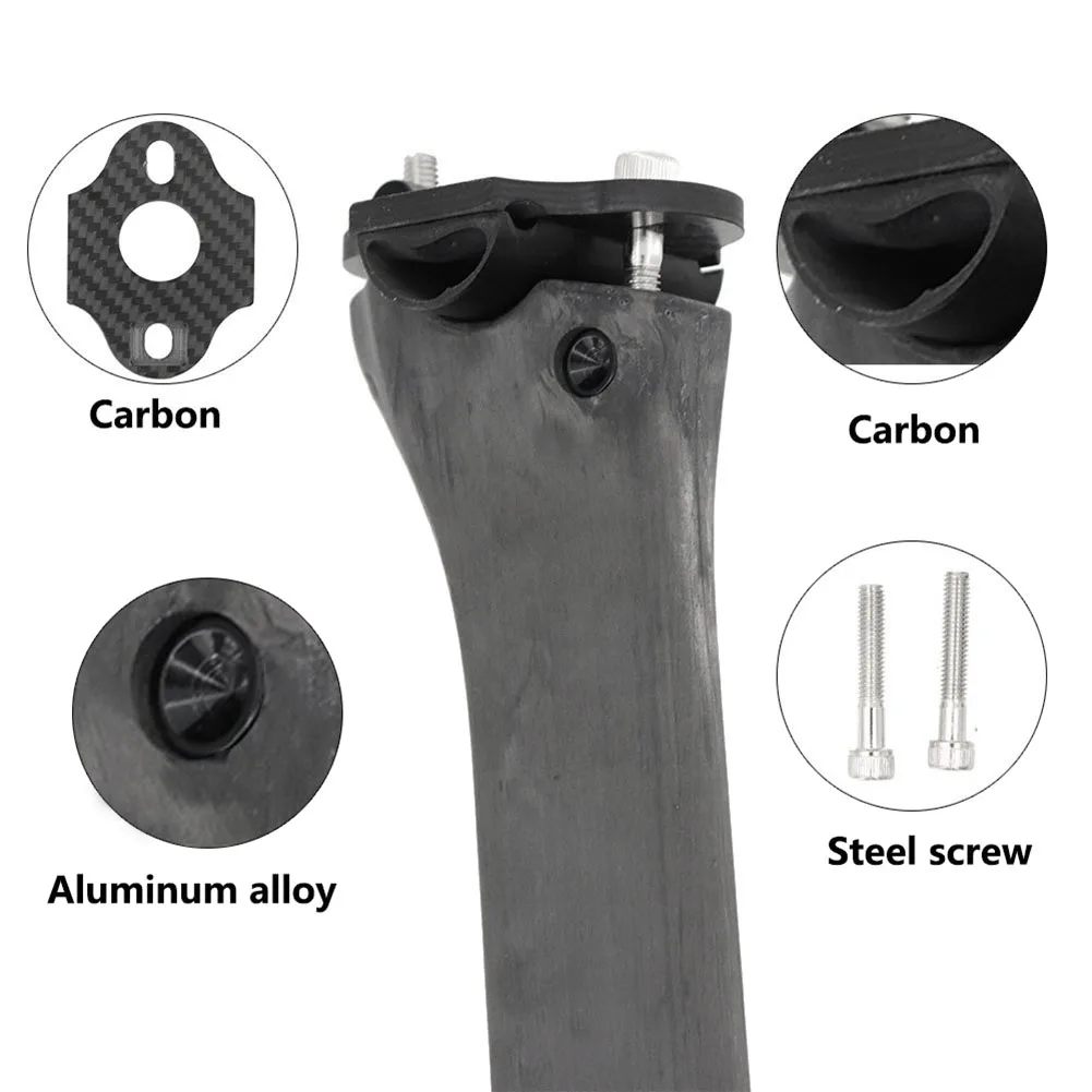 ABKM Kursi Sepeda Tahan Lama Ultra Ringan Seatposts 340Mm Offset Nol untuk F8/F10/F12 Jalan MTB Sepeda Serat Karbon Seatposts