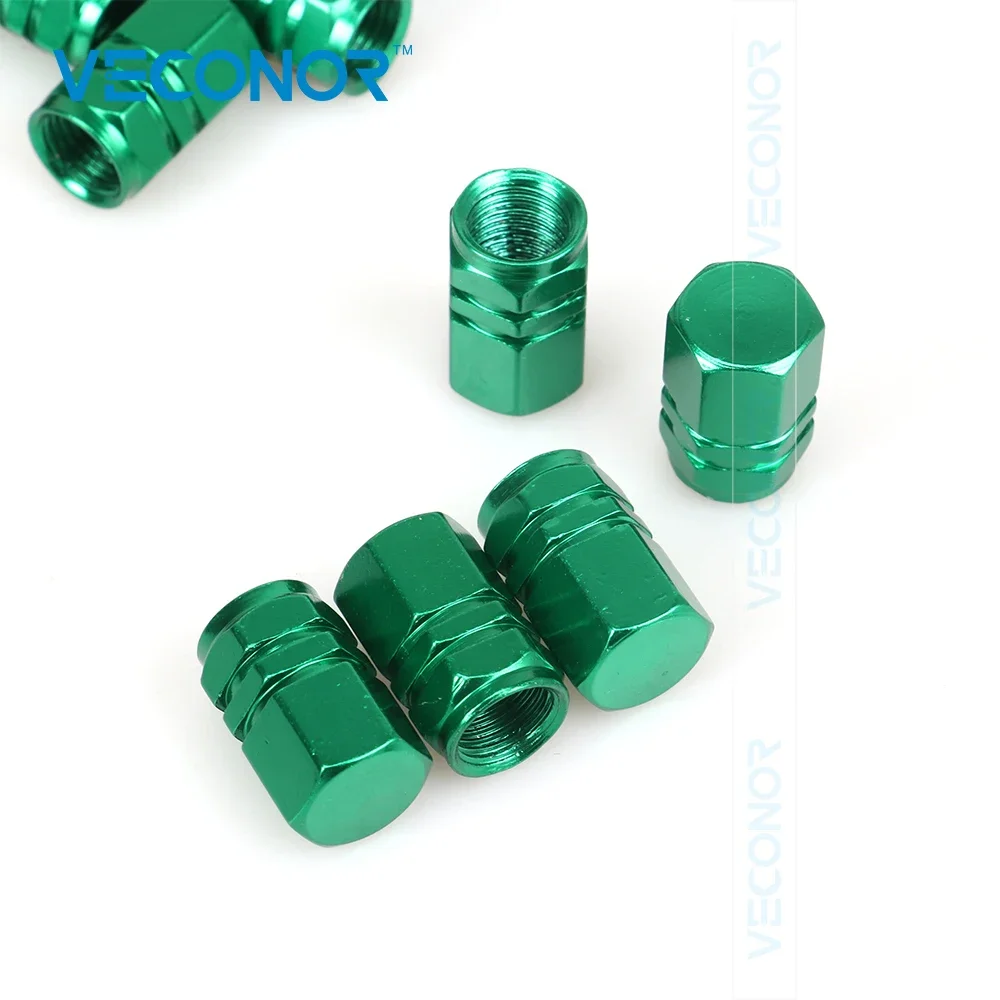 Veconor 48PCS Universal Aluminum Hexgon Style Auto Car Tyre Valve Caps Motorcycle Bicycle Wheel