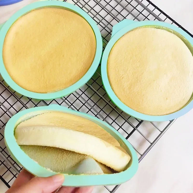 Silicone Cake Round Shape Mold High Temperature Resistance DIY Desserts Kitchen Bakeware Mousse Cake Moulds Baking Pan Tools