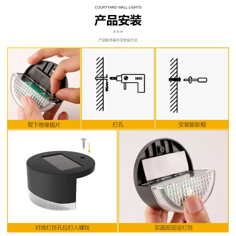 SolarLight Outdoor Spotlight Led Lights Wall Lamp Garden Decoration Sunlight Motion Sensor Light Waterproof External