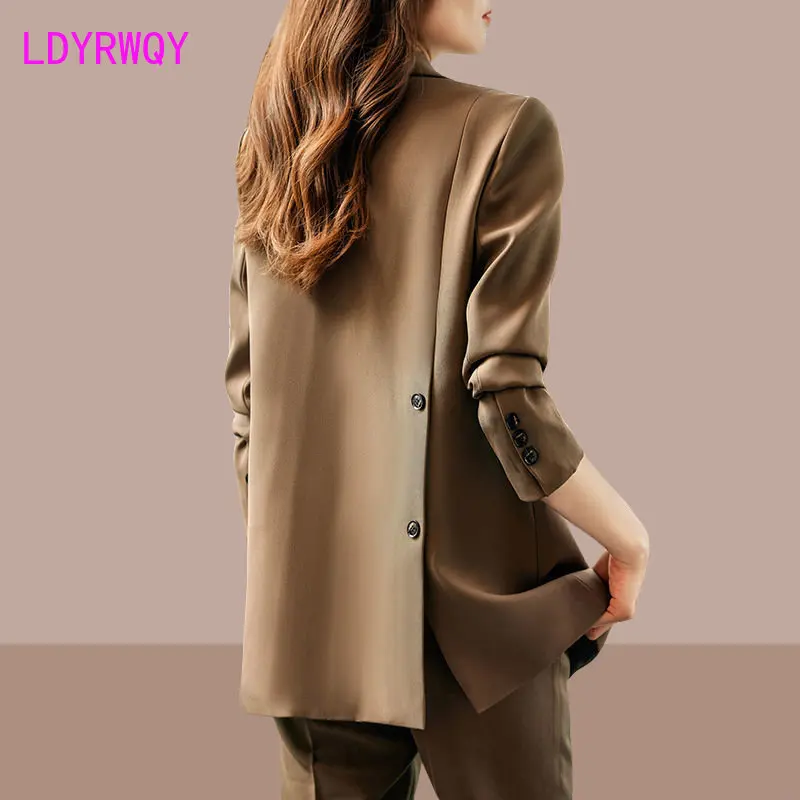 Curry suit coat Women's spring and autumn 2023 new casual design sense Small crowd temperament fashion loose