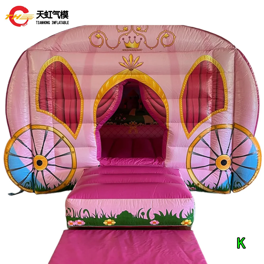 14*12ft Horse Carriage Ball Pool Inflatable Bounce Castle Commercial Popular Inflatable Bouncer House Playground for Carnival