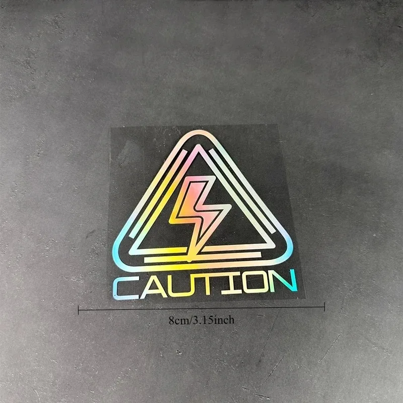 Lightning Warning Sticker Set, Yellow High Voltage Vinyl Decal for Car, Toolbox and Equipment