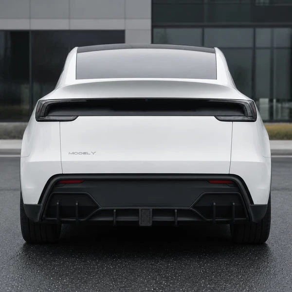 For Tesla Model Y Juniper Rear Bumper Lip Spoiler Diffuser Flashing LED Pilot Brake Light Car Rear Lower Splitter view 2