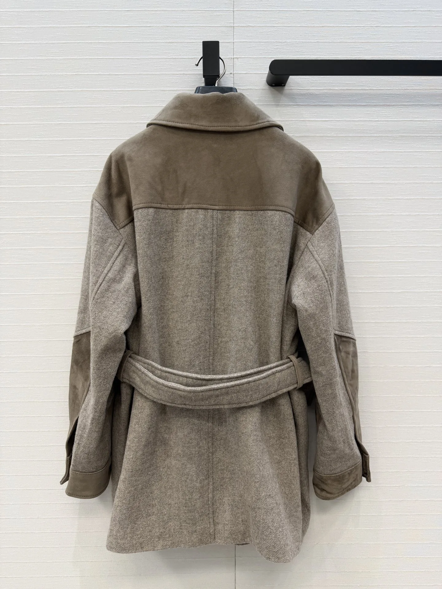 Women Equestrian Knight Jacket, 100% Australian Wool & 100% Suede Spliced, Fine Structured Outerwear